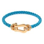 フレッド フォース10 14P・Stealワイヤー・ブルー・ダイヤモンドブレスレット・天然/K18PG/750-10.4g/OB0030/FRED 翌日配送可/RF2/h200625/347183