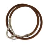 エルメス ジャンボブレスレット-12.0g/ブラウン×シルバー/HERMES 翌日配送可/213403
