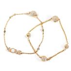 超美品・スワロフスキー LOVEモチーフ・ミラーボール・ブレスレット2本セット/9.9g/ピンクゴールド/SWAROVSKI 翌日配送可/h190221/279704