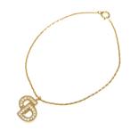 クリスチャンディオール ブレスレット/合金/メッキ-3.2g/ゴールドカラー/Christian Dior 翌日配送可/h190522/291586