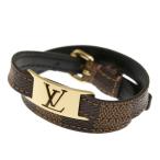 ルイヴィトン ダミエ・エベヌ・ブラスレサインイット・ブレスレット-18.4g/M6623E/ブラウン/LOUIS VUITTON /RF1/h190529/291592