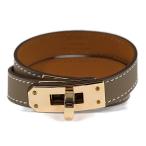 エルメス ケリードゥブルトゥール・・2重ブレスレット/17.6g/エトゥープ(グレージュ)×ピンクゴールド/HERMES 翌日配送可/RF3/h200707/350384