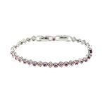 スワロフスキー クリスタル 33P・2カラーピンクブレスレット/合金/メッキ-12.5g/ピンク/シルバー/SWAROVSKI 翌日配送可/RF4/h201020/366329