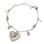 クリスチャンディオール ハートボールブレスレット/合金/メッキ-6.6g/シルバー/Christian Dior /RF4/h220606/445040