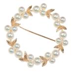 TASAKI（タサキ・田崎真珠） 24P・アコヤ真珠/Japan Pearl/養殖真珠・ラウンドフォルムブーケブローチ/TASAKI PEARL/RF3/h190702/295387