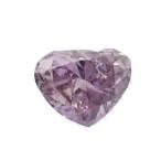 0.084ct/ハートシェイプ ファンシーディープパープリッシュピンク ダイヤモンド ルース/Diamond/FANCY DEEP PURPLISH PINK/h251208/598266