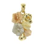 Yahoo! Yahoo!ショッピング(ヤフー ショッピング)フラワーモチーフ 3カラーテクスチャーペンダントトップ ヘッド ネックレス/K18YG WG PG/750-2.7g 翌日配送可/RF5/h210318/383324