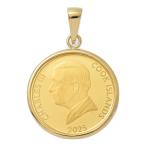 (限定値下げ) 2025年 ポブジョイ ミント株式会社 グリフィン10ドルクック諸島 金貨 K18枠 ペンダントトップ/K24コイン-2.1g/h251227/601401