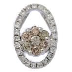 0.214ct/FD:0.148ct/ цветочный узор бриллиант подвеска с цепью /K18(WG нет )-1.3g/ белое золото / подарок / память день /h251024/593383