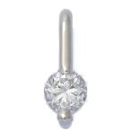 0.37ct/ простой линия *1P бриллиант подвеска с цепью /Pt900-0.9g/ платина / подарок / память день /h251121/596142