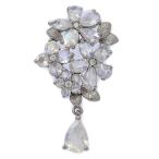 ショッピングダイヤモンド 2.5ct/FD:0.03ct/ムーンストーン・ダイヤモンドペンダントトップ/K18WG/750-3.6g/ホワイトゴールド 翌日配送可/h251010/592202