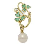 FD:0.02ct/TASAKI PEARL(tasaki* Tasaki Shinju ) White Butterfly жемчуг / белый chou/sa незначительный si- жемчуг / подвеска с цепью /K18YG-2.4g/ на следующий день рассылка возможно /h251001/592042