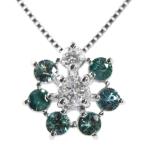 6P・アレキサンドライト・ダイヤモンドネックレス・ペンダント/Pt900-Pt850-3.7g/0.52ct/(0.16ct+0.07) 0.23ct/h190911/RF4/302726