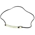 グッチ チョーカー7・ロゴプレートレザーチョーカーネックレス・ペンダント/Sv925-7.4g/ブラック/シルバー/GUCCI 翌日配送可/h220215/423854