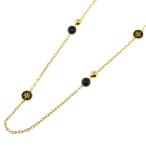 トリーバーチ RAISED LOGO ROSARY・ダブルＴロゴサークル×ボールチェーンロングネックレス・ペンダント/43.5g/35064/RF4/h190409/278447