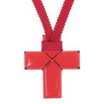 超美品・バカラ チョーカー クロスモチーフ・クリスタルネックレス・ペンダント-13.7g/レッド/B ...