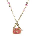 Yahoo! Yahoo!ショッピング(ヤフー ショッピング)アナスイ バッグモチーフ・ネックレス・ペンダント-9.3g/ゴールド×ピンク/ANNA SUI 翌日配送可/RF5/h200325/337194