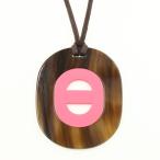 エルメス シェーヌダンクルバッファローホーンラッカーネックレス-18.7g/ブラウン/ピンク/HERMES 翌日配送可/RF3/h210715/400448