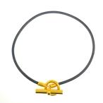 エルメス グレナンレザーチョーカー ダブルラップブレスレットネックレス・ペンダント/その他-23.6g/ブラック/ゴールド/HERMES /h220216/425698
