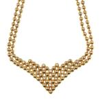 クリスチャンディオール ボールチェーンVチョーカー ショートネックレス・ペンダント-58.7g/ゴールド/Christian Dior 翌日配送可/h220418/437812