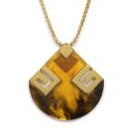 ジバンシー(ジバンシィ) Gロゴネックレス・ペンダント/合金/メッキ-34.4g/ゴールド/ブラウン/GIVENCHY 翌日配送可/h220422/438791