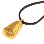 ロエベ ツイストトップ レザーネックレス・ペンダント/合金/メッキ-24.1g/ゴールド/ブラウン/LOEWE /RF4/h220609/445797