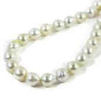Φ9.0-11.2mm 連 36P・白蝶真珠/シロチョウ/サウスシーパール/ネックレス・ペンダント/Silver/58.6g/真珠科学研究所/216772