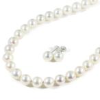 アコヤ真珠/Japan Pearl/養殖真珠・セットジュエリーピアス・ネックレス・ペンダント/Pt900-48.2g/PAΦ8.5-8.9mm/RF4/h181207/218430