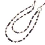 アコヤ真珠/Japan Pearl/パールネックレス・ペンダント/Silver/銀製-99.0g/日本宝石学協会/シルバー×ブラック/RF4/h190522/291597
