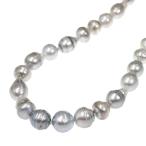 黒蝶真珠/クロチョウ/タヒチパール/ネックレス・ペンダント/Silver/銀製-57.0g/PA:8.3-12.1mm/日本宝石学協会/グレー 翌日配送可/h190522/291611