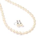 連・アコヤ真珠/Japan Pearl/養殖真珠・真珠（パール）ネックレス・ペンダント・イヤリングSET/Silver/銀製-43.2g/翌日配送可/RF3/h200403/336416