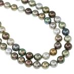 86P 黒蝶 3カラー真珠 パールネックレス ペンダント/Silver/銀製-122.3g/φ8.6-11.2mm/シルバー マルチ 翌日配送可/h210126/375034