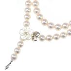 フラワーモチーフ・アコヤ真珠/Japan Pearl/養殖真珠・シェル・ダイヤ・ネックレスペンダント/Sv925-59.0g/FD:0.01ct/Φ8.0-8.5//h220510/441077
