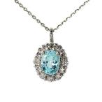【最終値下】【新品】13P パライバトルマリン ダイヤモンドペンダント/Pt900-Pt850/PT0.41ct/FD:0.18ct /i201227/374482