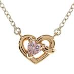 スタージュエリー ハートモチーフ・ローズクォーツ(水晶)ネックレス・ペンダント/Sv925×K18-2.4g/STAR JEWELRY/RF2/h190409/282016