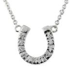 スタージュエリー 11P・ダイヤモンド・ホースシュー・馬蹄・ネックレス・ペンダント/K18WG/750-3.2g/STAR JEWELRY/RF4/h181221/225995