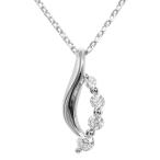 スタージュエリー 4P・ダイヤモンドネックレス・ペンダント/Pt950-2.2g/0.08ct/プラチナカラー/STAR JEWELRY/RF2/h190711/295910