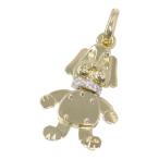 ポメラート ドックモチーフ 5P・メレダイヤモンドネックレス・ペンダント トップ/チャーム 犬 アニマル/K18Y+W/10.3g/RF1/h191002/309850