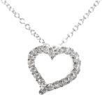 スタージュエリー ハートモチーフ 20P・ダイヤモンドネックレス・ペンダント/K18WG/0.06ct/2ZN1448/STAR JEWELRY 翌日配送可/h181115/315339