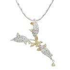 Fancy Yellow y モチーフアルファベット・ダイヤモンドネックレス・ペンダント/K18Y+W/1.20ct/RF4/h200115/322352