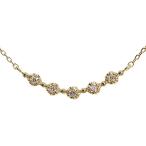 ヴァンドーム青山 ミル打ち 5P・ダイヤモンドネックレス・ペンダント/K18YG/750-1.1g/0.04ct/AGVN6480-40DI/Vendome Aoyama/h200312/331192