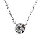 スタージュエリー 1P・MoonSetting dia・ダイヤモンドネックレス・ペンダント/K18WG/750-0.9g/0.06ct/2ZN2175/STAR JEWELRY/RF4/h200828/356799