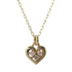 ヴァンドーム青山クラッセ プチ ハート3P・ダイヤモンドネックレス・ペンダント/K10YG/416-0.8g/0.02ct/Vandome Aoyama CLASSE/RF4/h200909/359349