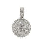 1.25ct 89面特別カット・ペンダントトップ・ヘッド・ダイヤモンドネックレス・天然/K18WG/750-11.3g/0.785ct/FD:0.465ct/IGI/RF1/h200911/360986
