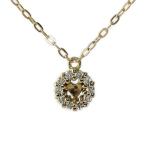 アーカーブラン ハート サークル 10Pダイヤモンドネックレス ペンダント/K18PG/750-0.8g/ピンクゴールド/ahkah blanc /RF3/h210712/399412