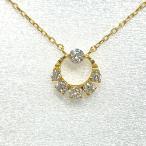 スタージュエリー 6P・DIAMOND FALL NECKLACE ムーン ダイヤモンドネックレス・ペンダント/K18YG/750-1.0g/0.10ct/STAR JEWELRY/h220225/426895