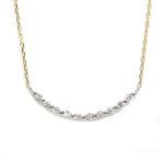 銀座ダイヤモンドシライシ 10P・ダイヤモンドネックレス・ペンダント/K18Y+W/750,2カラー-1.1g/0.14ct/Ginza Diamond Shiraishi/h220324/431677