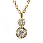 メゾンジュエル 2P・ダイヤモンドネックレス・ペンダント/K18YG/750-1.5g/イエローゴールド/MAISON JEWELL 翌日配送可/h220420/437251