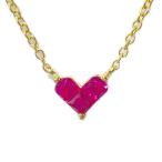 スタージュエリー ミステリアスハート 3Pルビーネックレスペンダント/K18YG/750-1.1g/RU0.13ct/2ZN1353/ゴールド/STAR JEWELRY /h220309/427564