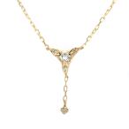 ジュピター 2016クリスマス限定 t rian ホワイトサファイア・ダイヤモンドネックレス/K10YG/416-0.8g/SA0.02ct/JUPITER /h220629/447302